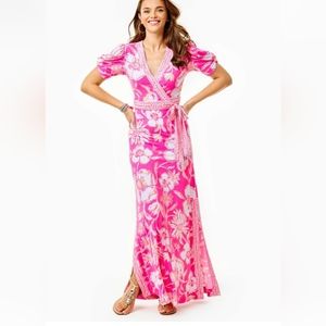 Lilly Pulitzer Pink Floral Maxi Dress